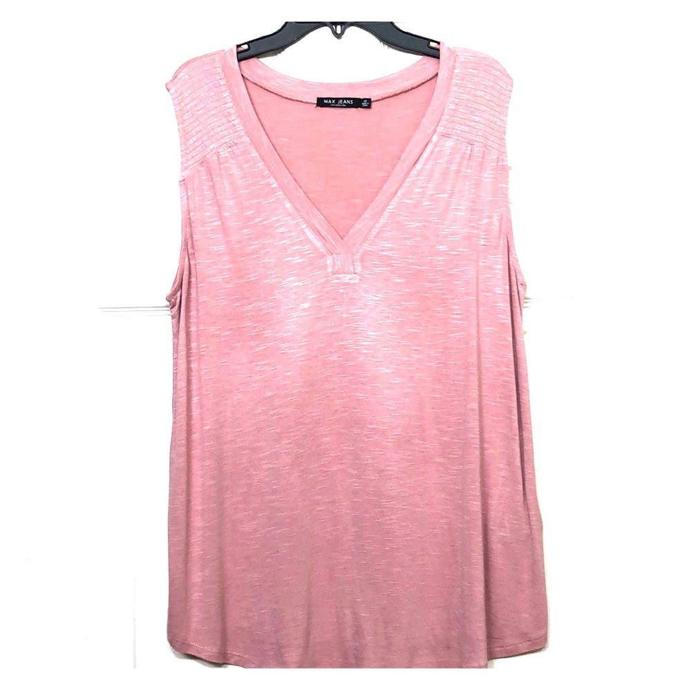 Coral Pink Sleeveless Blouse